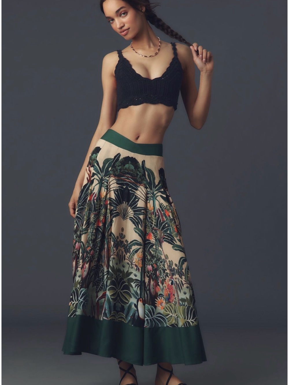 FARM for Anthropologie maxi skirt